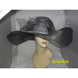 CAPPELLO CERIMONIA FALDA LARGA GRIGIO