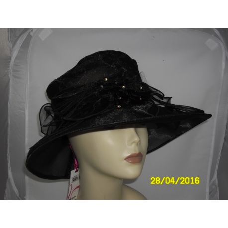 CAPPELLO CERIMONIA TWIGGY NERO