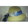 CAPPELLO IN PAGLIA CON FOULARD