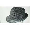 CAPPELLO STILE BORSALINO MISTO LANA SCOZZESE