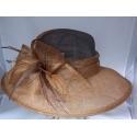 CAPPELLO CERIMONIA BICOLORE MARRONE/RUGGINE ART.501CAPPE