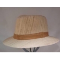 CAPPELLO 100% LINO CON CINTURINO SCAMOSCIATO