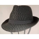 CAPPELLO TRILBY ZEBRATO 100% PAGLIA NATURALE