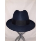 BORSALINO CAPPELLO FEDORA TINTA UNITA BLU