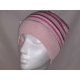 CUFFIA RIGHE ROSA COTONE 100%