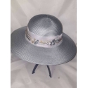 CAPPELLO TESA MEDIA CON NASTRO E STRASS