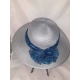 CAPPELLO TESA MEDIA CON NASTRO E STRASS