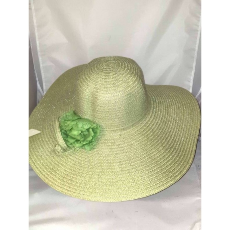 CAPPELLO TESA LARGA CON FIORE