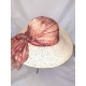 CAPPELLO PAGLIA MORBIDA CON FOULARD BANDANA