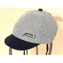 CAPPELLINO VISIERA RIGHE BIANCO/BLU