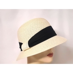 CLOCHE PAMELA PAPIER NASTRO NERO