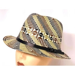 TRILBY PAGLIA MULTICOLORE CON CINTURINO