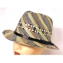 TRILBY PAGLIA MULTICOLORE CON CINTURINO