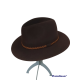 CAPPELLO CASUAL FELTRO VERA LEPRE MARRONE CON CINTURINO