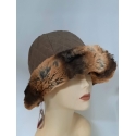 CAPPELLO AMATI  IMPERMEABILE TRAPUNTATO CON ECO PELO