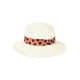 CAPPELLO DONNA PAMELA NATURALE CON NASTRO POIS