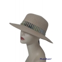 CAPPELLO PAMELA PAPIER CON NASTRO FRANGIE