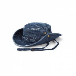 CAPPELLO AUSTRALIANO CON CORDONCINO GABARDINA DI COTONE STONE WASH