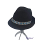 CAPPELLO TRILBY DONNA NERO CON DECORO