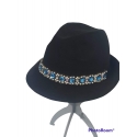 CAPPELLO TRILBY DONNA NERO CON DECORO