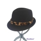 CAPPELLO DONNA STILE BORSALINO CON FASCIA LEOPARDATA