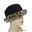 CAPPELLO DONNA SCAMOSCIATO CON PELLICCIA SINTETICA