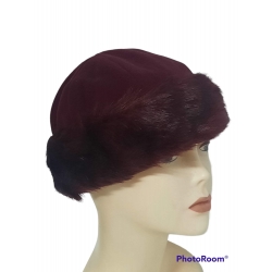 CAPPELLO ZUCCOTTO PILE CON PELLICCIA SINTETICA