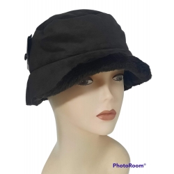 CAPPELLO CLOCHE SCAMOSCIATO MARRONE