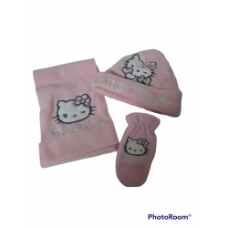 HELLO KITTY CUFFIA SCIARPA E MUFFOLA