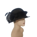 CAPPELLO PAGLIA CERIMONIA NERO ART.8920