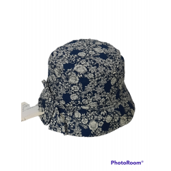 CAPPELLO CLOCHE BAMBINA FIORI BLU