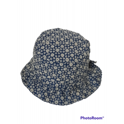 CAPPELLO BAMBINA PIZZO E JEANS 100% COTONE