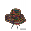 CAPPELLO PAGLIA 100% RAFFIA MULTICOLORE