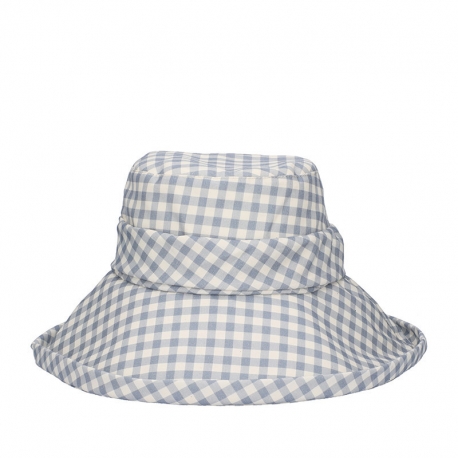 CAPPELLO PAMELA VICHY TESA LARGA 100% COTONE