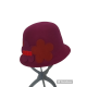 CAPPELLO CLOCHE FELTRO LANA CON FIORI