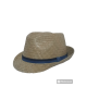 CAPPELLO PAGLIA CANVAS CON FASCIA JEANS