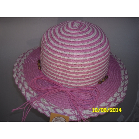 CAPPELLO DONNA IN PAGLIA ROSA